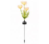 Solar Spider Lily Stake Light - 30 LED Warm White Garden Light, 3 Flower Heads, Outdoor Solar Garden Light for Pathway, Patio, Lawn & Flower Beds, Decorative Floral Stake Lighting