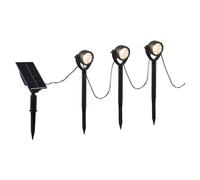 VFM e-Store - Solar Spotlights Warm White Light Decorations - Camping, Travel Holiday Accessories for Summer - 3. 5M X 6 Warm Spotlights White X 1