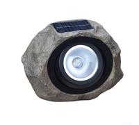Solar Stone Light IP65 Waterproof, Solar Powered Garden Lamp with Adjustable White & Warm Modes for Patio Pathway Courtyard Decor, Resin Outdoor For Lighting 25x20x25cm