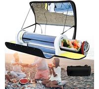 Solar Stove Portable, Solar Oven with Outdoor BBQ Function, Solar Cooker for Outdoor Cooking with 4.5L Large Capacity, Cook Meals in 20 min for Camping, Travel, Beach
