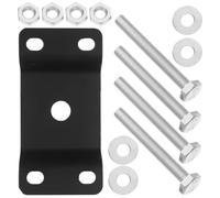 Solar Street Light Pole Mount Bracket with Screws, Black Iron