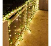 Solar String Lights 12m 120 LED Artificial Ivy Vines with Fairy Lights Marco Paul Green One Size