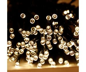 Solar String Lights 20M Warm White 200 LED Outdoor Christmas Lighting