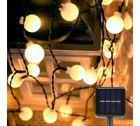 Solar String Lights 21Ft 30LED - 8 Modes, Waterproof, Crystal Ball Lights - Decorative Indoor/Outdoor for Christmas, Easter, Garden, Yard Parties - Warm White