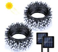 Solar String Lights for Outside, 2 Pack Total 158FT 480 LED Solar Lights Outdoor, 8 Modes Waterproof Solar Powered Christmas Twinkle Light for Backyard Patio Tree Party Garden Decoration, White