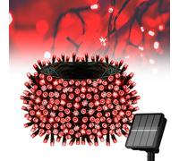 Solar String Lights for Outside, 39Ft 100 LED Solar String Lights Outdoor with 8 Modes，Solar Lights for Outside Waterproof for Yard, Fence,Balcony, Party,Christmas Tree Decorations (Red)