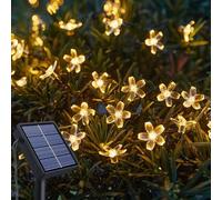Solar String Lights Garden, 12M 100 LED Blossom Solar Powered Fairy Lights Outdoor Decoration 8 Modes Waterproof Flower String Lights for Garde, Patio, Yard, Tree, Lawn, Wedding, Party Decorations
