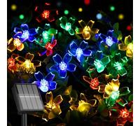 Solar String Lights Garden, 39ft 8 Modes 100 LED Blossom Solar Powered Fairy Lights Waterproof Outdoor Flower String Lights for Patio, Yard, Tree, Lawn, Wedding (Multicolor)