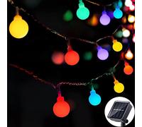 Solar String Lights Outdoor 60 LED, 8M/26Ft Solar Fairy Lights, 8 Modes Waterproof Solar Powered Globe Lights, Garden Lighting for Home, Yard, Party, Festival, Christmas, Decoration (Multi-Coloured)