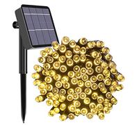 Solar String Lights Outdoor, 65ft 200 LED Solar Garden Fairy Lights Waterproof 8 Modes Solar Powered Decorative Lights for Patio, Garden, Yard, Tree, Home, Party - Warm White [Energy Class A+++]