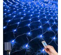 Solar String Lights Outdoor Garden, 2M*3M 198 LEDs Mesh Fairy Lights, 8 Lighting Modes,Waterproof Net Lights with Remote,Christmas net Lights Outdoor for Tree/Window Decorations