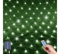 Solar String Lights Outdoor Garden, 2M*3M 198 LEDs Mesh Fairy Lights, 8 Lighting Modes,Waterproof Net Lights with Remote,Christmas net Lights Outdoor for Tree/Window Decorations