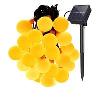 Solar String Lights Outdoor,KINGCOO Waterproof 50LED 23ft Solar Globe Ball Fairy String Lights for Garden Home Christmas Tree Wedding Party Decorations (Warm White)