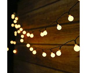 Solar String Lights Outdoor Waterproof 50 Led Solar-Powered Garden Lights Warm White for Garden Patio