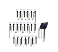 Solar String Lights Waterproof Crystal Ball String Lights Solar Ground Lamp for Patio Garden Lawn Park Wedding Decoration 8 Lighting Modes 4 Colors Light 6.75m 20 LED Lights