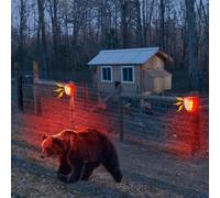 Solar Strobe Light with PIR Motion Sensor, 129dB Alarm, IP65 Waterproof, 3 Working Modes for Outdoor Security - Solar - Powered Efficiency, Weatherproof ABS, Ideal for Home and F (1Pcs)