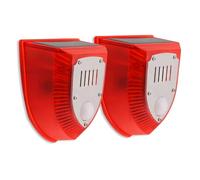 Solar Strobe Light with PIR Motion Sensor Alarm Timed Human Body Induction Infrared Alarm Light Anti-theft Animal Repellent Device 3 Working Modes IP65 Waterproof for Home Villa Outdoor Farm Yard