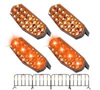 Solar Strobe Lights, Anti Collision Flashing Lights to Car Truck, 1.3x3.13x1.83 Inches 4 Pieces High Brightness Automotive Alarm Fixture for Safety Road Construction Signs Cars Constructions Sites