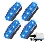 Solar Strobe Lights, Anti Collision Flashing Lights to Car Truck, 1.3x3.13x1.83 Inches 4 Pieces High Brightness Automotive Alarm Fixture for Safety Road Construction Signs Cars Constructions Sites