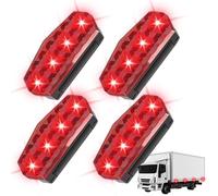 Solar Strobe Lights, Anti Collision Flashing Lights to Car Truck, 1.3x3.13x1.83 Inches 4 Pieces High Brightness Automotive Alarm Fixture for Safety Road Construction Signs Cars Constructions Sites