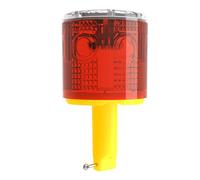 Solar Strobe Warning Light,LED Outdoor Bright Warning Pilot Light Pole Mount & Waterproof,Traffic Light Flashing Sign Emergency Strobe Light for Construction Traffic Safety Sign (Red)
