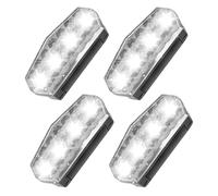 Solar Strobe Warning Light, Road Safety Flashing Light, 4 Pieces High Brightness Automotive Alarm Accessory for Vehicles, Motorcycles, Runners and Road Signs