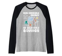 Solar SUN-CREDIBLE ENERGY UN-BELIEVABLE SAVING Eco Power Raglan Baseball Tee