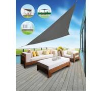 Solar Sun Sail LED Lamp 3.25x3m Light UV Wind Protection Shade Provider Triangle