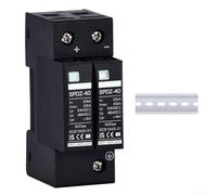 Solar Surge Protector DC 24V 2P 40kA T2 for PV System House Protection DIN Rail Mount in Type with Visual Window Indicator Green Normal Red Fault Flame Retardant