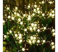 Solar Swaying Garden Lights - Firefly Effect Outdoor LED Lights with Upgraded Solar Panel, Waterproof Pathway Lights for Yard & Holiday Decor (4pack)