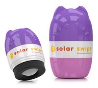 Solar Swipe Sun Protection Applicator for Children and Adults, Portable, Washable, Easy to Carry Sun Protection Application for Any Age and Skin (Purple Pink)