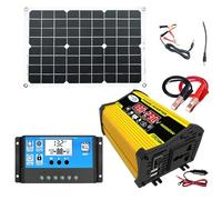 Solar System - 4000W Fast Charge LED Display | Portable Solar Kit Inverter Kit, Generator, USB Panel, Station Controller for Camping and Van