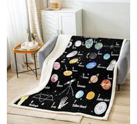Solar System Abc Alphabet Throw Blanket Blanket Washable Warm Blankets For Travel Car Camping 150x200cm