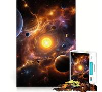 Solar System And Nebula in Space 1000-piece Puzzle for Teenagers Mind Exercise Toy Mind Calm Design Assembly Cherished Gift (50x75cm)