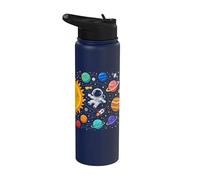 Solar System Astronaut Planets Astronomy Space Science Kids Stainless Steel Insulated Water Bottle
