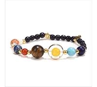 Solar System Bracelet Handmade The Nine Planets Guardian Star Natural Stone Beads Bracelets Lucky Bracelet For Women Men Durability and professional