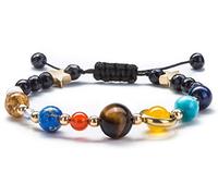 Solar System Bracelet Universe Galaxy The Eight Planets Guardian Star Natural Stone Beads Bracelet Bangle