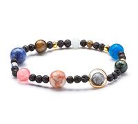 Solar System Bracelet Universe Galaxy The Eight Planets Guardian Star Natural Stone Beads Bracelet Bangle