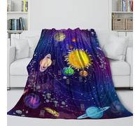 Solar System Cozy Blanket - The Memorable Blanket for Kid Bought By Parent/GrandParent - Birthday Gift for Son Daughter Grandson Granddaughter Friend 50x60inch(127x152cm)