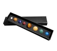 Solar System Crystal Set - 8 Natural Planet Spheres, Healing Crystals For Meditation, Energy Sample | Modern Design For Astronomy Science Gift Home Office Desk De