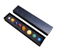 Solar System Crystal Set - 8 Planets Collection, 23cm Decorative Kit | Polished Finish Feature, Spiritual Healing Usage Reiki Meditation Home Desk Display Celestial Decor Gift