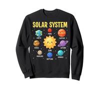 Solar System Cute Face Planets Space Science Teacher School Sweatshirt