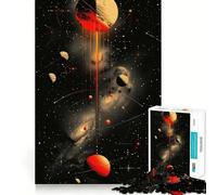 Solar System Diagram Jigsaw 1000 Pieces for Teenagers Strengthen Memory Calm Relax Smooth Edge Amazing Present (38x26cm)