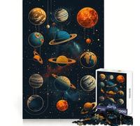 Solar System Diagram Jigsaw 1000 Pieces for Teenagers Strengthen Memory Relaxing Fun Smooth Edge Santa Wish List (50x75cm)