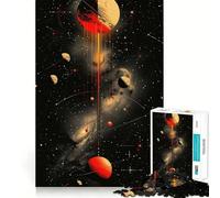 Solar System Diagram Jigsaw Puzzle for Teenagers 1000 Pieces Clear Logic Toy Slow Enjoy Perfect Cut Bday Surprise (50x75cm)