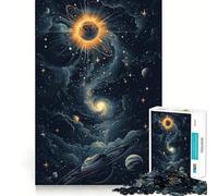 Solar System Diagram Jigsaw Puzzles for Adults1000 Piece Brain Teaser Home Leisure Image Assembly Birthday Gift (50x75cm)