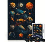 Solar System Diagram Jigsaw Puzzles for Adults1000 Piece Mind Skill Group Joy Quality Edge Art Collection Piece (38x52cm)