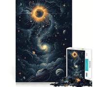 Solar System Diagram Jigsaw Puzzles for Teenagers 1000 Piece Thought Toy Calm Escape Precise Edge Amazing Present (38x26cm)