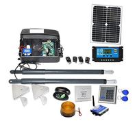Solar System Driveway Electric 12VDC Linear Actuator 200kg Engine Motor System Automatic GSM Swing Gate Opener 2 Keyfobs(Kit 2)