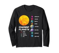 Solar System Dwarf Planets Space Astronaut Kids Men Women Long Sleeve T-Shirt